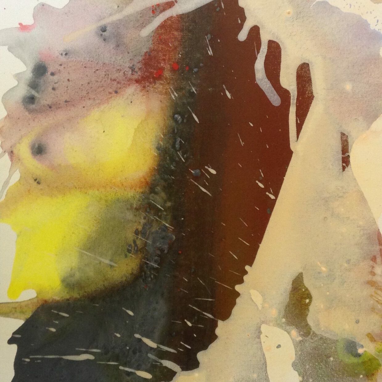 Schüttbild II Acryl/BW 80 x 40 cm