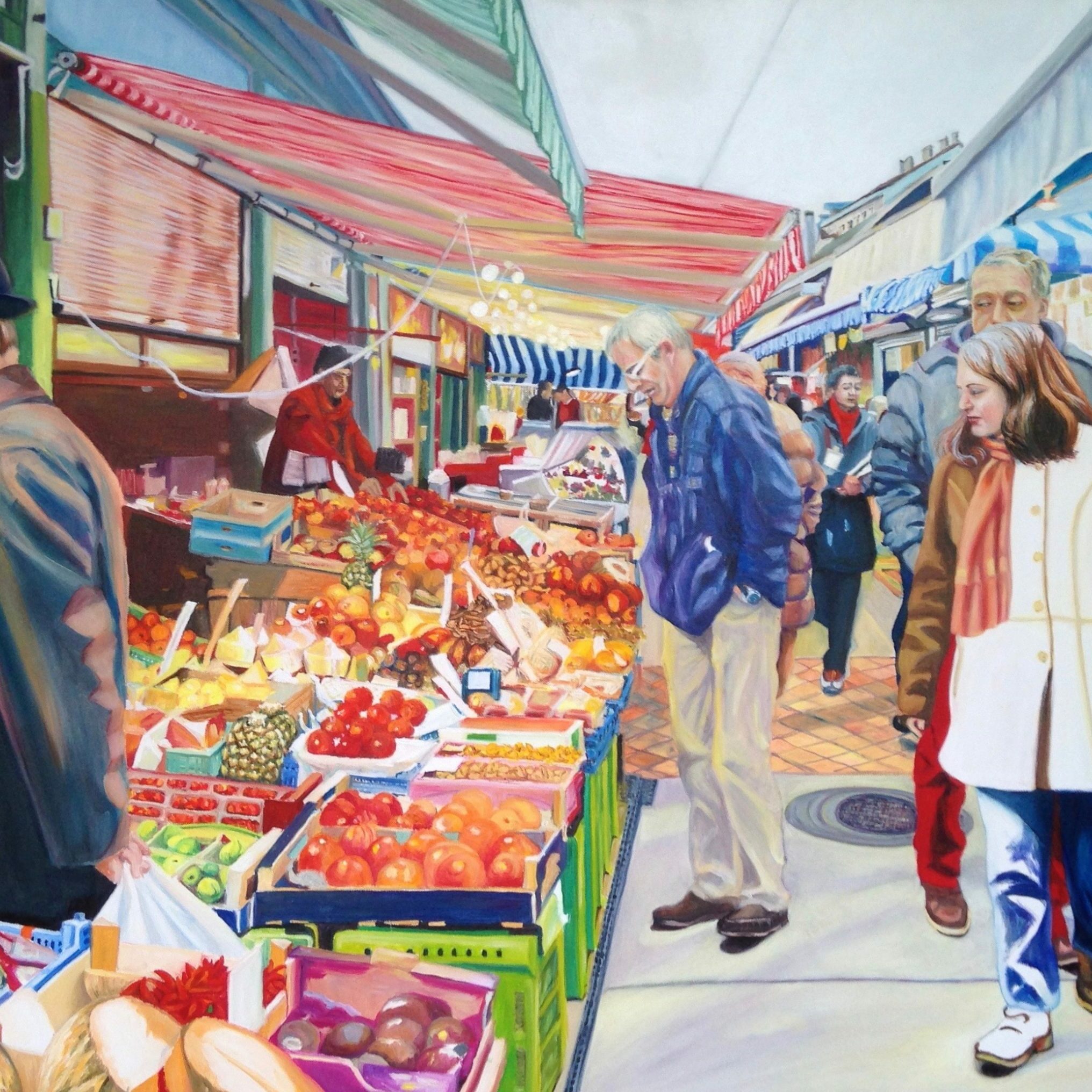 Am Naschmarkt Freitag Nachmittag Öl/LW 80 x 100 cm